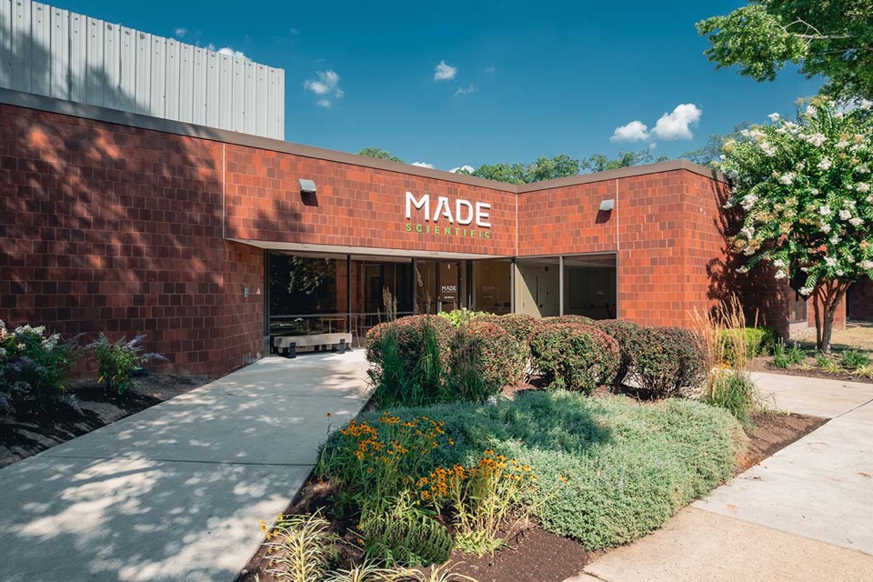 Made Scientific's manufacturing facility exterior in Princeton, New Jersey